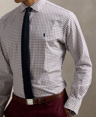 Men's Classic-Fit Plaid Stretch Poplin Shirt