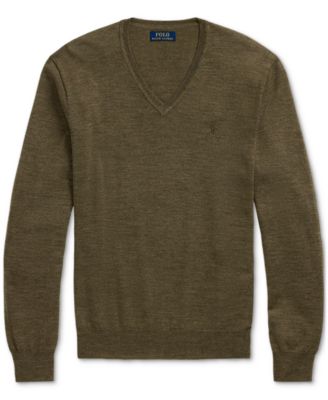 Men's Washable Wool V-Neck Sweater