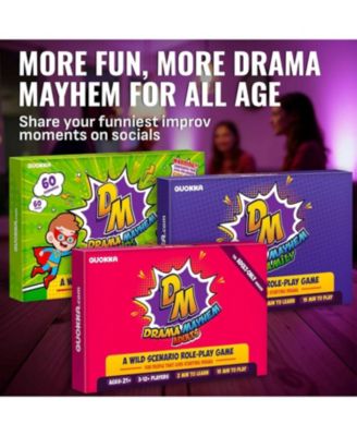 Family Board Games - Improv Card Game  - Roleplay Games for Family Night - Fun Board Game for Kids and Adults