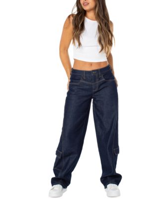 Celebrity Pink - Juniors' Mid-Rise Baggy Cargo Jeans
