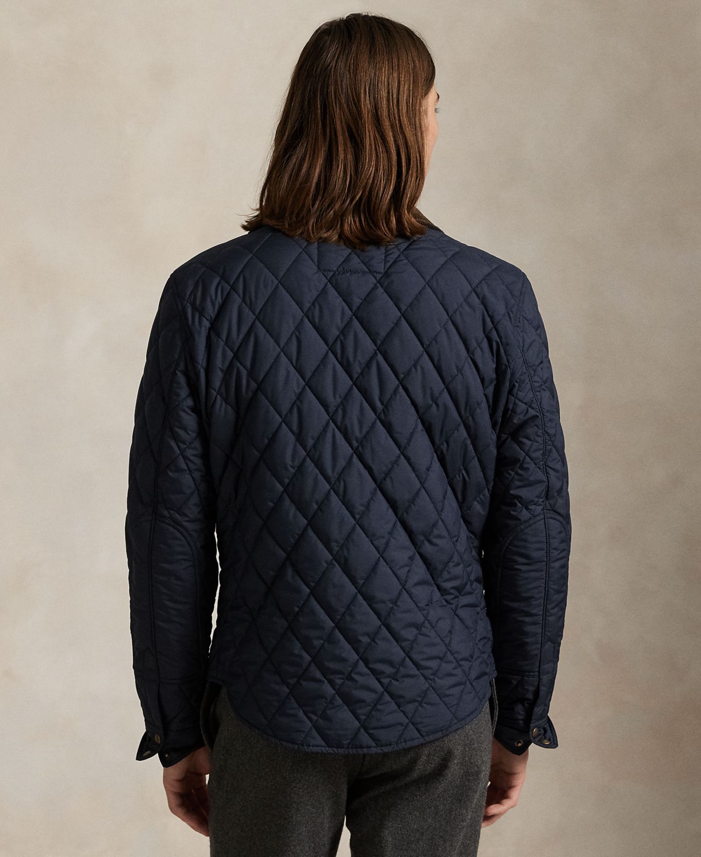 Мужская куртка Polo Ralph Lauren Beaton Quilted Water-Repellent Snap-Front, цвет: Тёмно-синий — фото 4