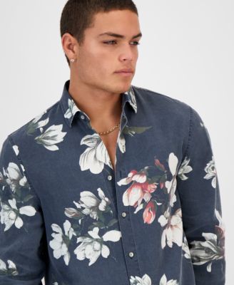Men's Floral-Print Shirt