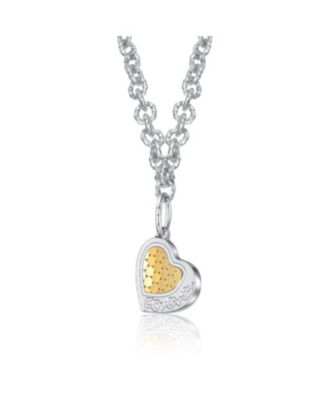 Forever Embrace Two-Tone Heart Pendant