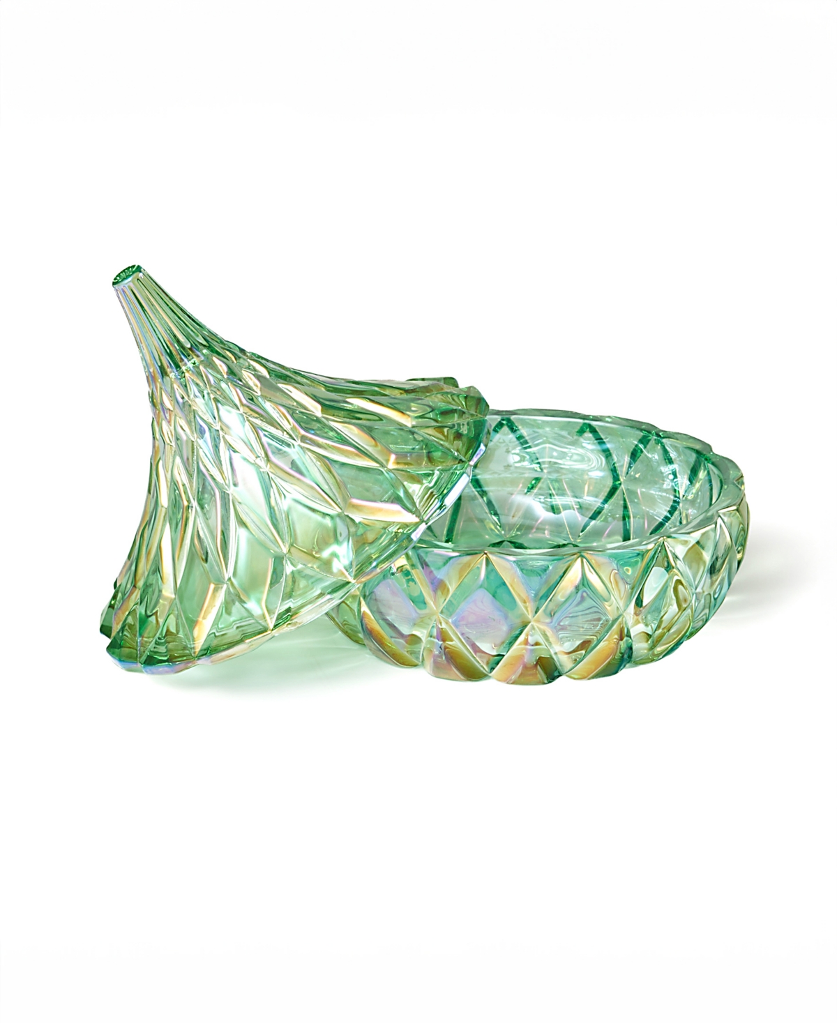 Godinger Candy Dish, Iridescent Hershey's Kiss In Green