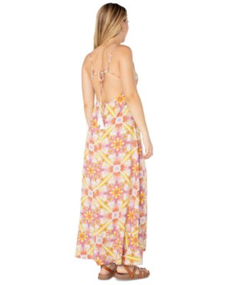 Juniors' Lost Paradise Printed Sleeveless Maxi Dress