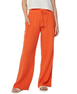 Juniors' Sea Goldie Wide-Leg Cotton Pants