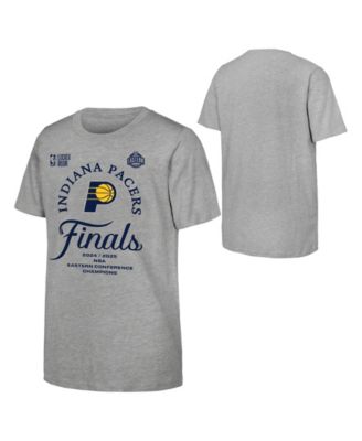 Fanatics - Big Boys and Girls Gray Indiana Pacers 2025 NBA Eastern Conference Champions Locker Room T-Shirt