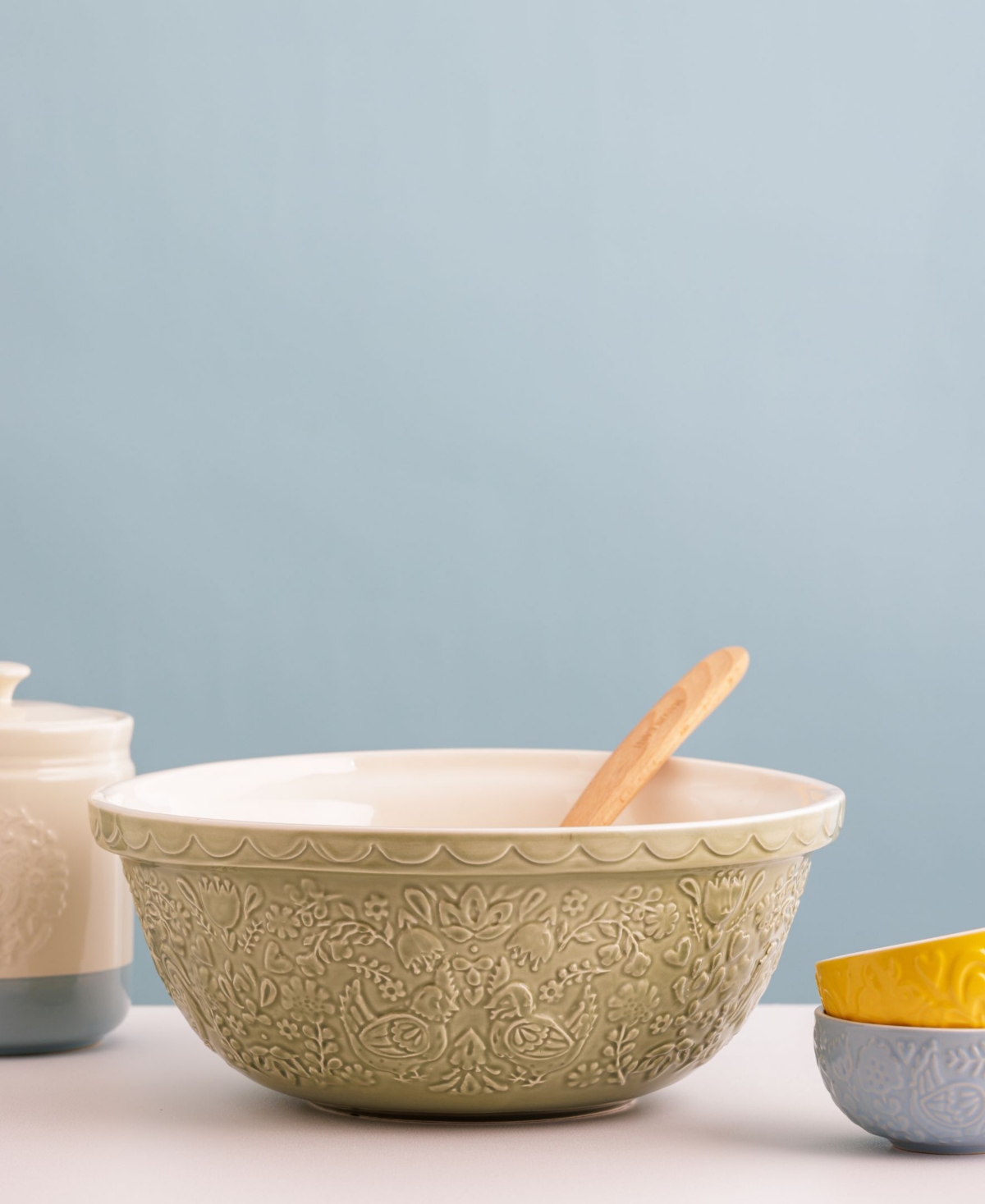 Mason Cash Home To Roost 11.75" Mixing Bowl In Green