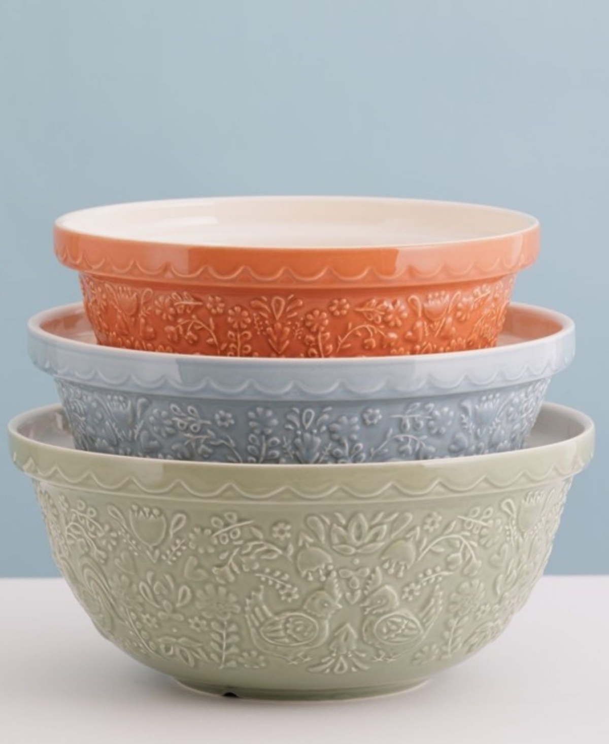 Mason Cash Home To Roost Mixing Bowls, Set Of 3 In Multi