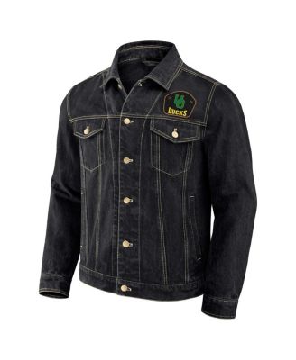 Darius Rucker Collection by Men's Black Oregon Ducks Button-Up Denim Jacket