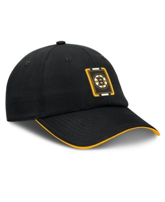 Men's Black/Gold Boston Bruins Authentic Pro Ripstop Adjustable Hat