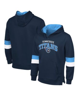 G-III Sports by Carl Banks - Men's Navy/Light Blue Tennessee Titans Adaptive Faceoff Pullover Hoodie