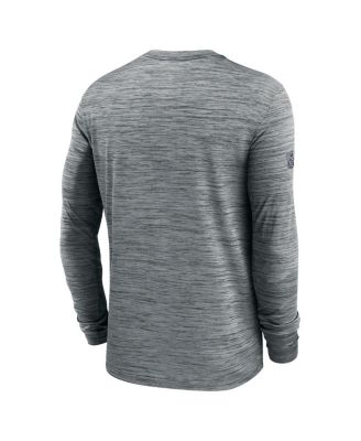 Men's Gray Dallas Cowboys Sideline Velocity Performance Long Sleeve T-Shirt