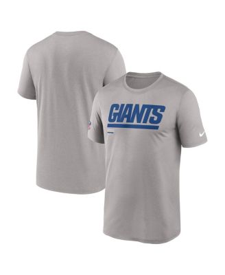 Nike - Men's Gray New York Giants Sideline Legend Performance T-Shirt