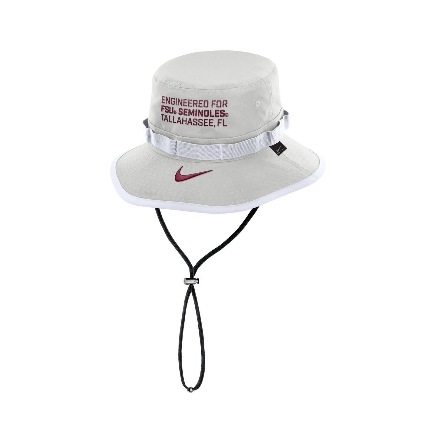 Мужская панама Nike Gray Florida State Seminoles 2025 Sideline Apex Boonie Bucket Hat — фото 2