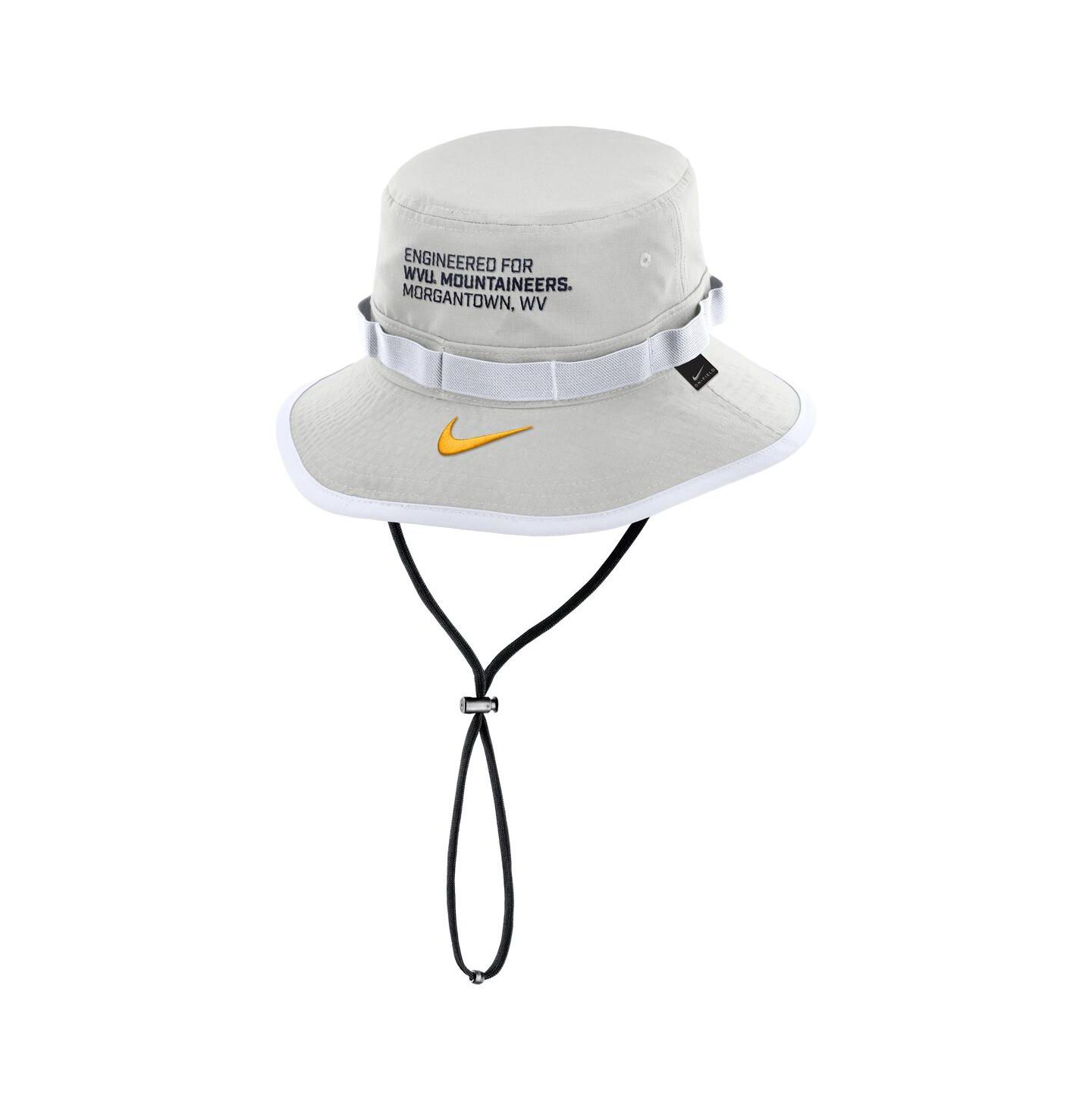 Мужская панама Nike Gray West Virginia Mountaineers 2025 Sideline Apex Boonie Bucket Hat — фото 2