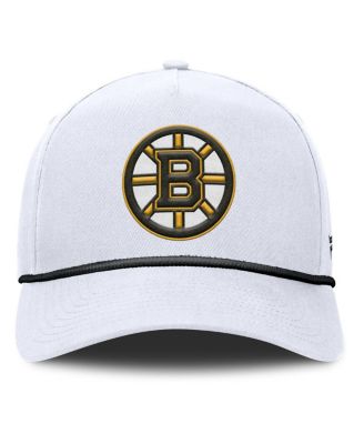 Men's White Boston Bruins Rope A-Frame Adjustable Hat
