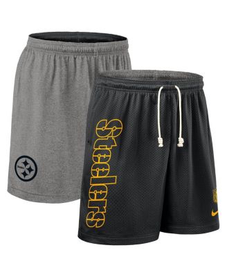 Nike - Men's Black Pittsburgh Steelers Sideline Reversible Performance Shorts