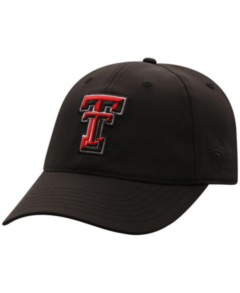 Мужская шляпа Top of the World Black Texas Tech Red Raiders Victory Trainer Adjustable Hat