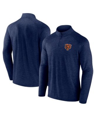 Fanatics - Men's Navy Chicago Bears Head-to-Head Raglan Quarter-Zip Jacket