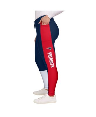 Women's Navy/Red New England Patriots Color Block Leggings