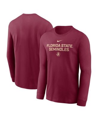 Nike - Men's Garnet Florida State Seminoles 2025 Sideline Performance Long Sleeve T-Shirt