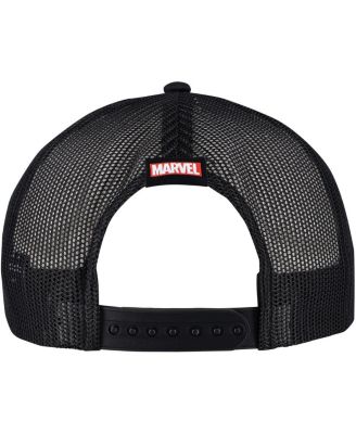 Men's Black Spider-Man Big Front Adjustable Trucker Hat
