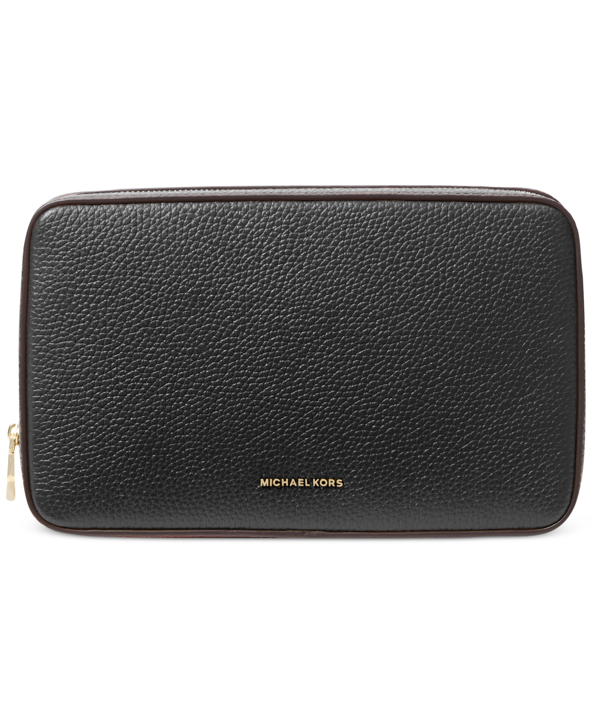 Michael Kors Michael  Leather Tech Organizer Case In Black