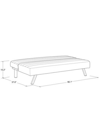 66.1" Polyester Donetta Convertible Futon