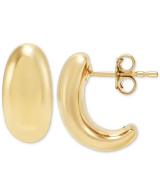 Macy's - Polished C-Design Small Hoop Earrings in 14K Gold, 55"