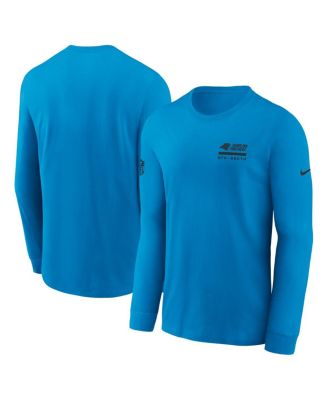 Nike - Men's Blue Carolina Panthers Sideline Performance Long Sleeve T-Shirt