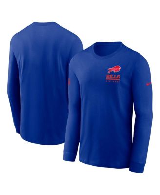 Nike - Men's Royal Buffalo Bills Sideline Performance Long Sleeve T-Shirt