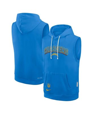 Nike - Men's Powder Blue Los Angeles Chargers Sideline Performance Sleeveless Pullover Hoodie