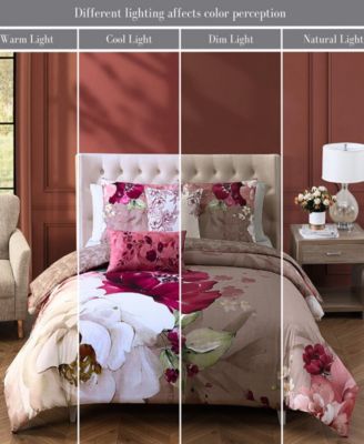 Florence Bedding 220 Thread Count 100% Cotton 5 Piece King Size Reversible Comforter Set