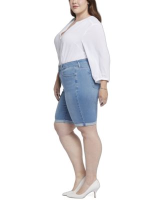 Plus Size Briella Roll Cuff Denim Shorts