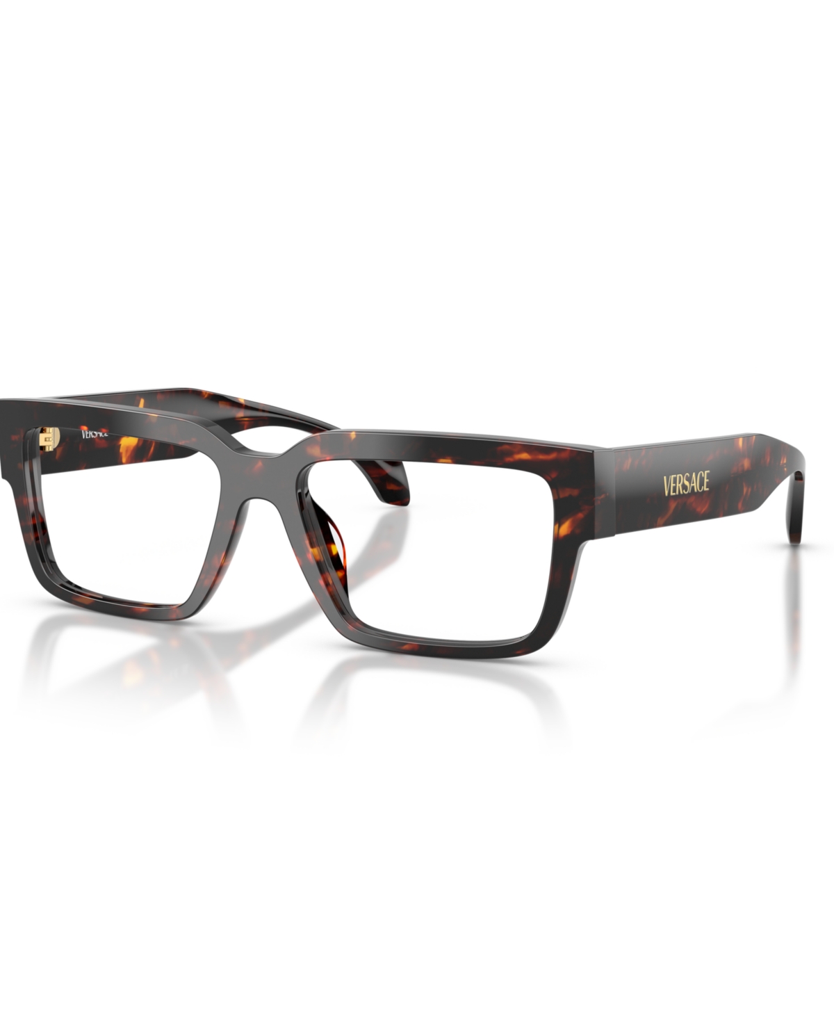 Men's Rectangle Eyeglasses, VE3374U - Black