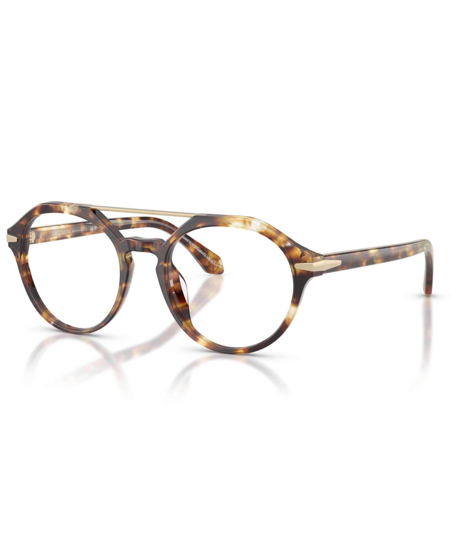 Мужские очки Giorgio Armani Man Round Plastic AR7278U Eyeglasses, цвет: Гавана — фото 1
