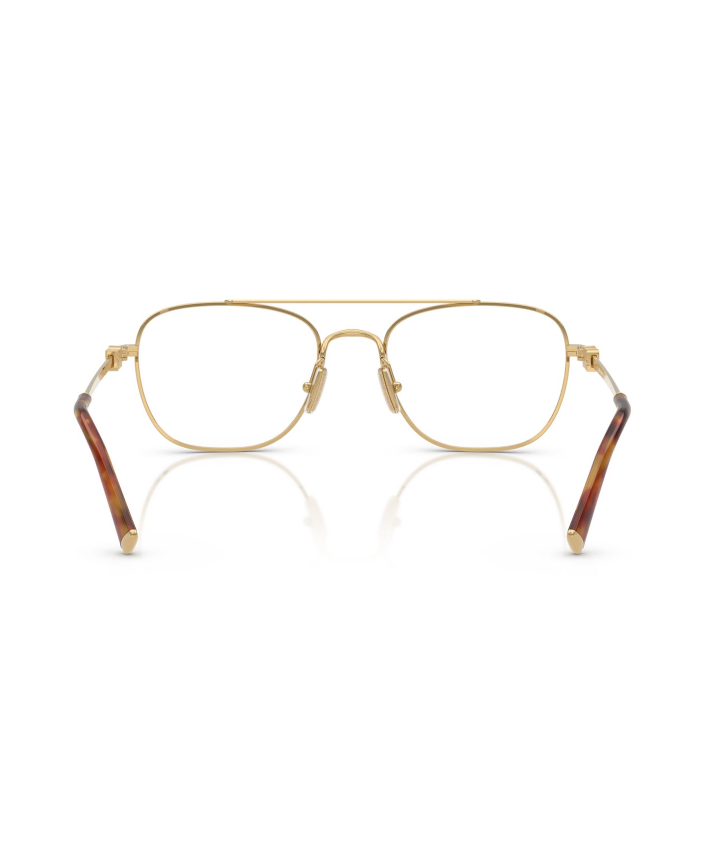 Женские очки MIU MIU Woman Square Metal MU 51WV Eyeglasses, цвет: Золотой, вариант 1 — фото 4