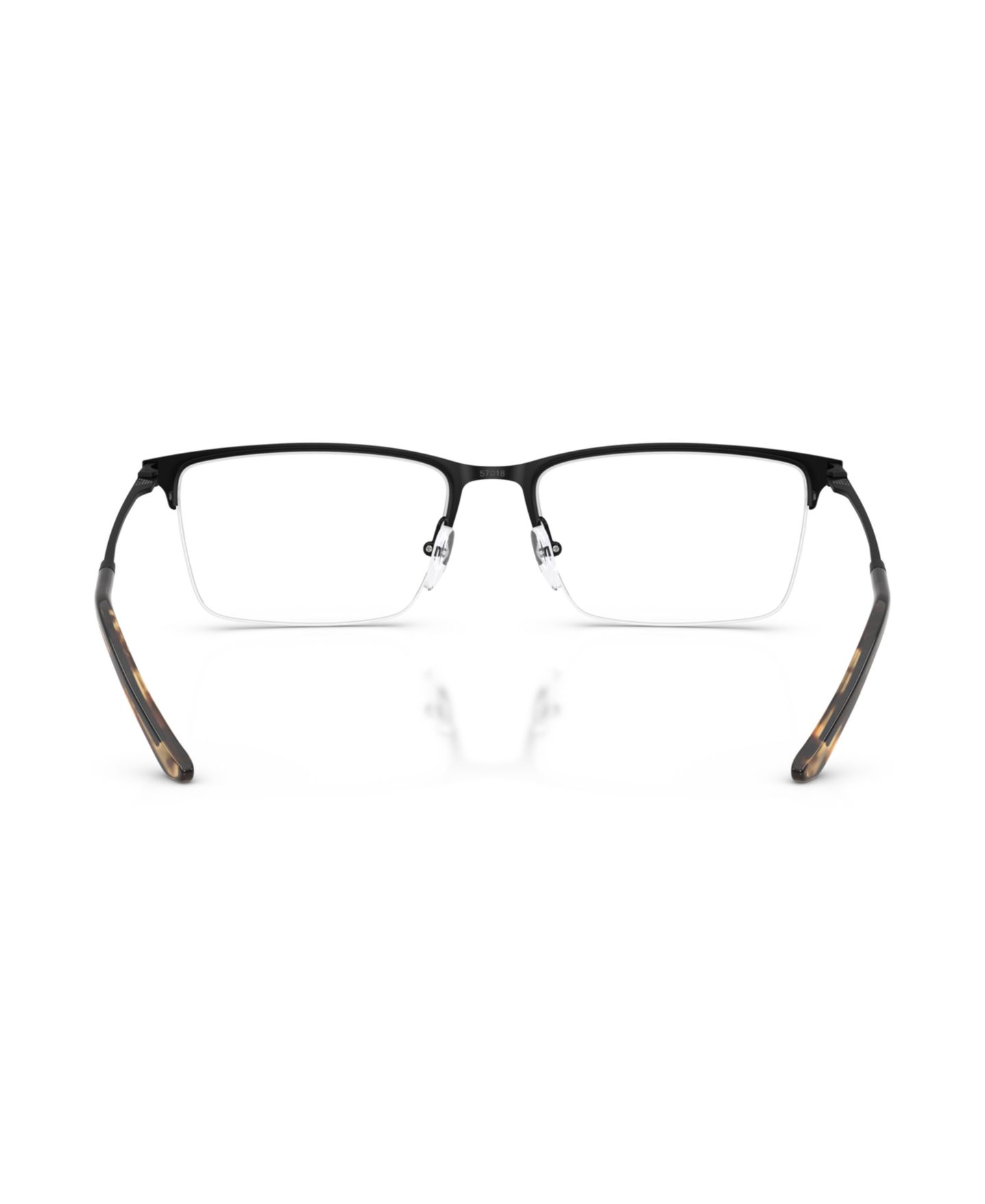 Мужские очки Emporio Armani Man Rectangle Metal EA1171 Eyeglasses, цвет: Матовый чёрный — фото 5