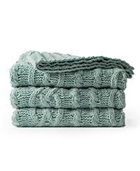 Lifestyle Cable Knit Chenille Throw, 51" x 67"