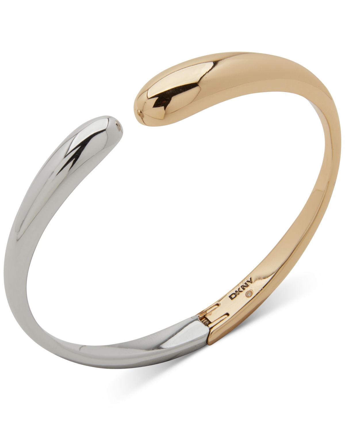 Two-Tone Polished Cuff Slip-On Bracelet - TTONE