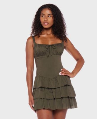 Alex & Sophia - Juniors' Cotton Voile Tiered Fit & Flare Dress