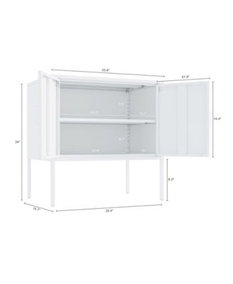 Ava 23.6" Modern 2-Shelf Accent Cabinet