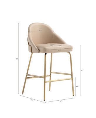 Gracie 38" Leatherette Upholstered Counter Stool