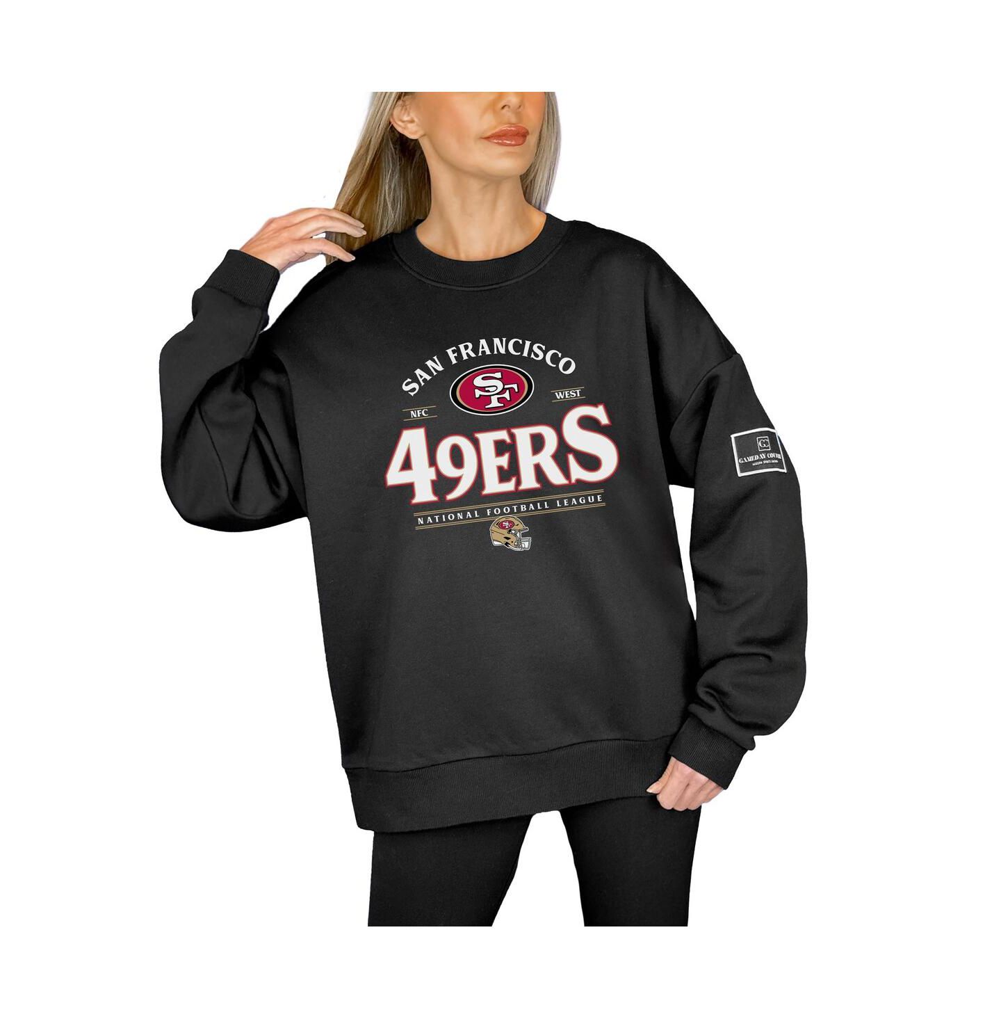 Женская толстовка Gameday Couture Black San Francisco 49ers Oversized Players Only Black Label Pullover — фото 2
