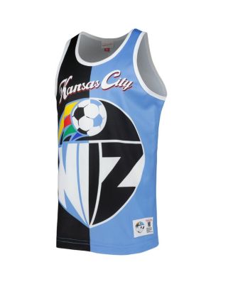 Men's Black/Sky Blue Sporting Kansas City Sublimated Split Logo Tank Top