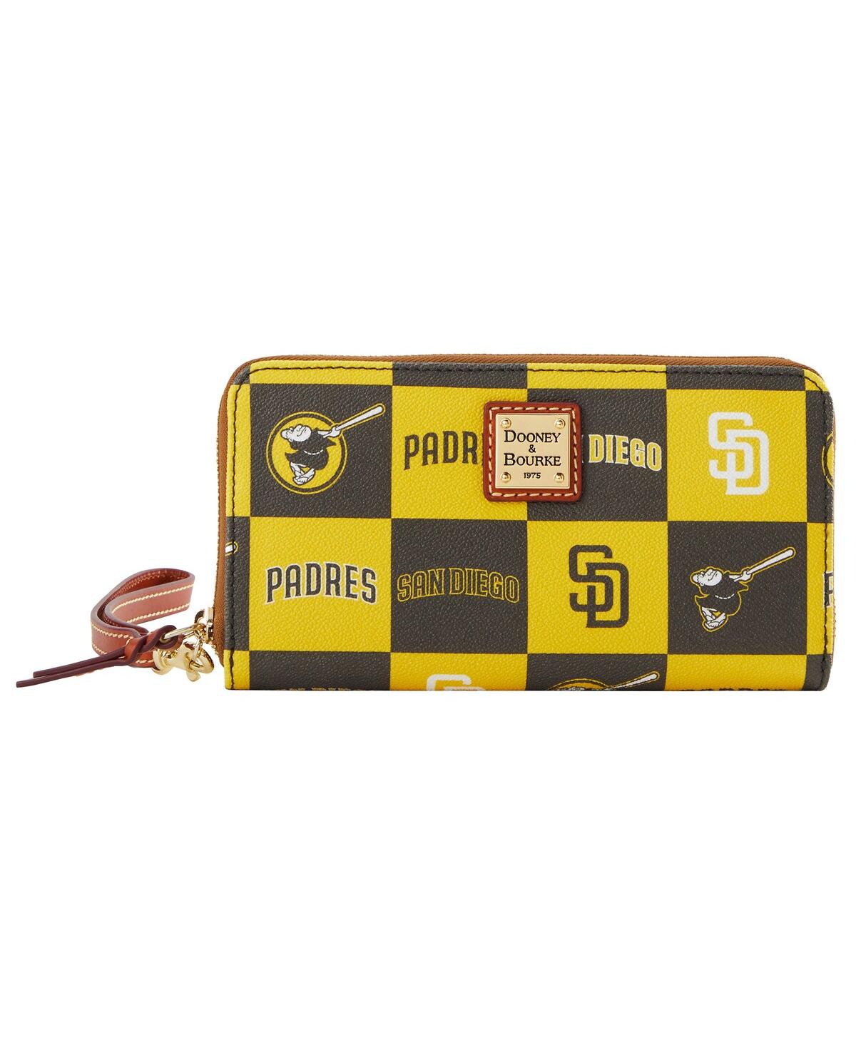 Women's San Diego Padres Game Day Large Zip-Around Wristlet - Brown