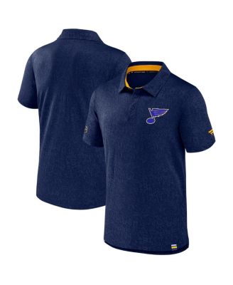 Fanatics - Men's Navy St. Louis Blues Authentic Pro Jacquard Polo Shirt