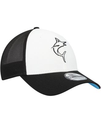 Men's Black/White Miami Marlins 2023 On-Field Batting Practice 39THIRTY Flex Hat