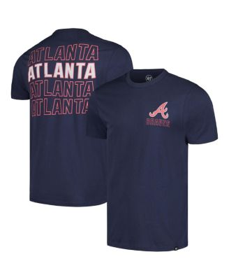 '47 Brand - Men's Navy Atlanta Braves Hang Back Franklin T-Shirt